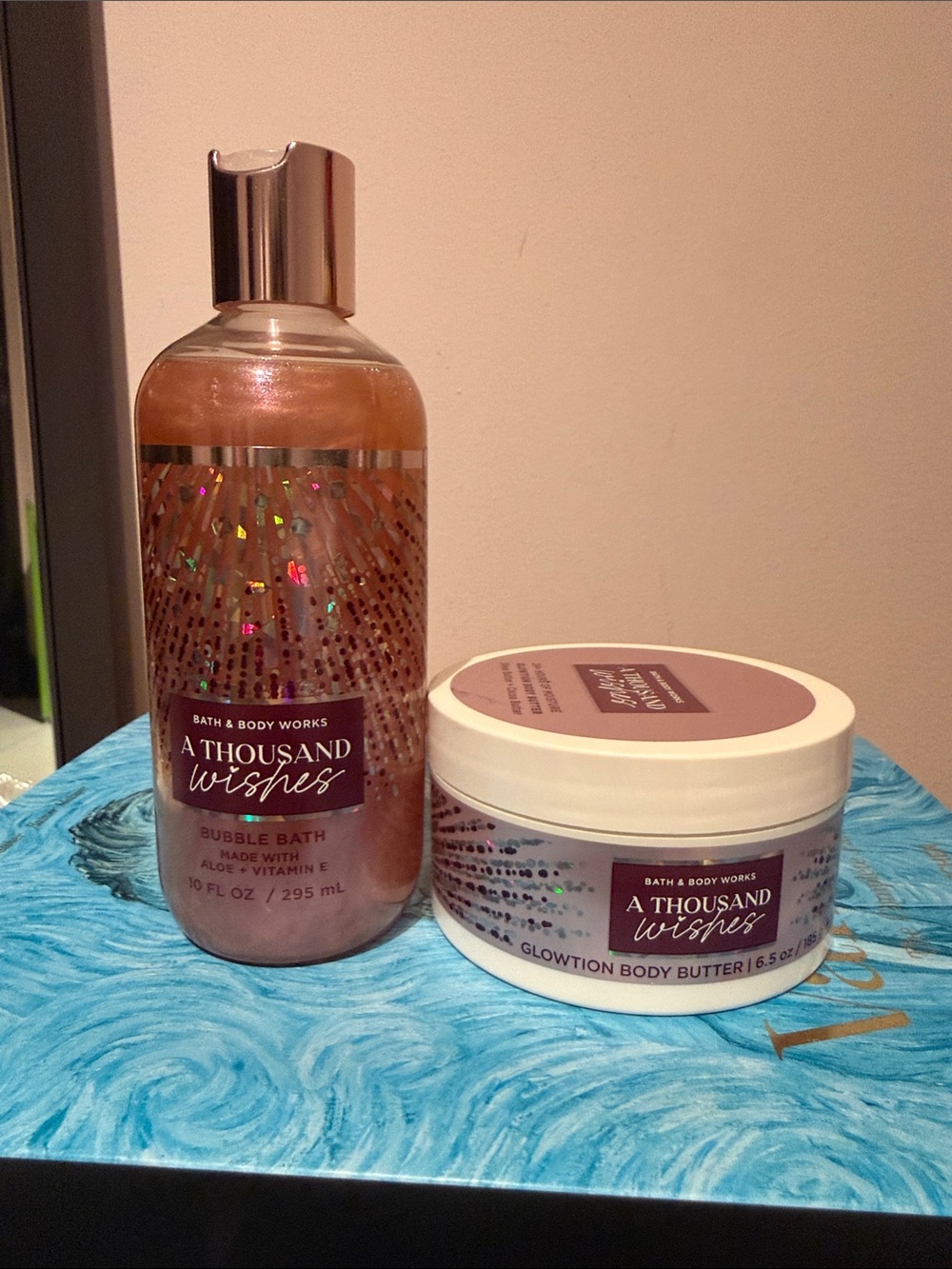 Bath & Body Works A Thousand Wishes Pink Bubble Bath & Glowtion Body Butter